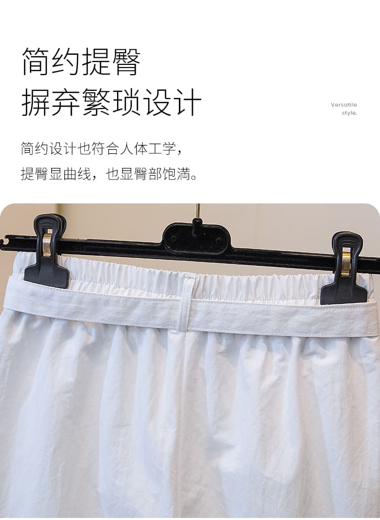여름 얇은 스타일 빅 포켓 캐주얼 6 점 바지 XL 여성 의류 루즈핏 편안함 다용도 연령 감소 밴딩 워크웨어 팬츠 상세 이미지 5