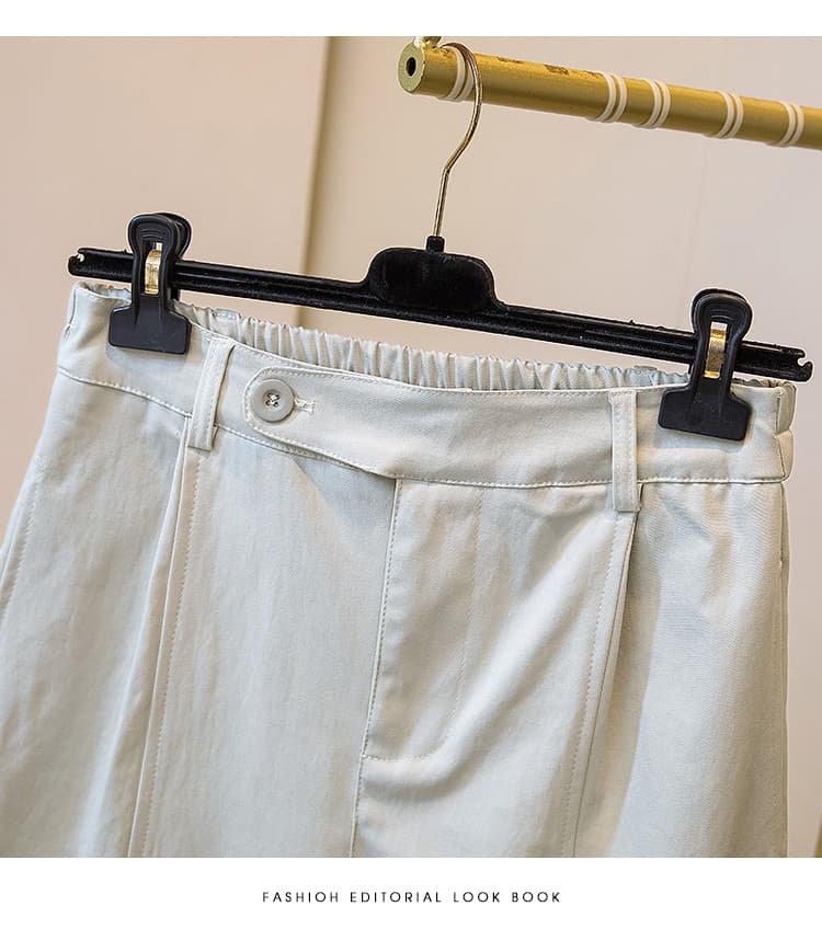 비료 추가 XL 슬림해 보이는 스트레이트 팬츠 200 kg 지방 mm 가을 여성 의류 새로운 외국 가스 지방 사람들 캐주얼 바지 신제품 상세 이미지 16