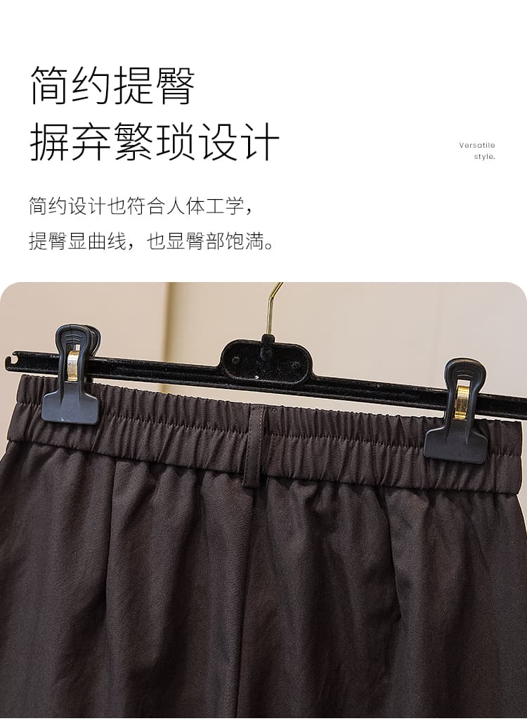 2026 새로운 루즈핏 캐주얼 도루 센스 정장 바지 빅 사이즈 여성 의류 슬림해 보이는 디스플레이 다리 길이 도루 센스 가을 다용도 바지 상세 이미지 5