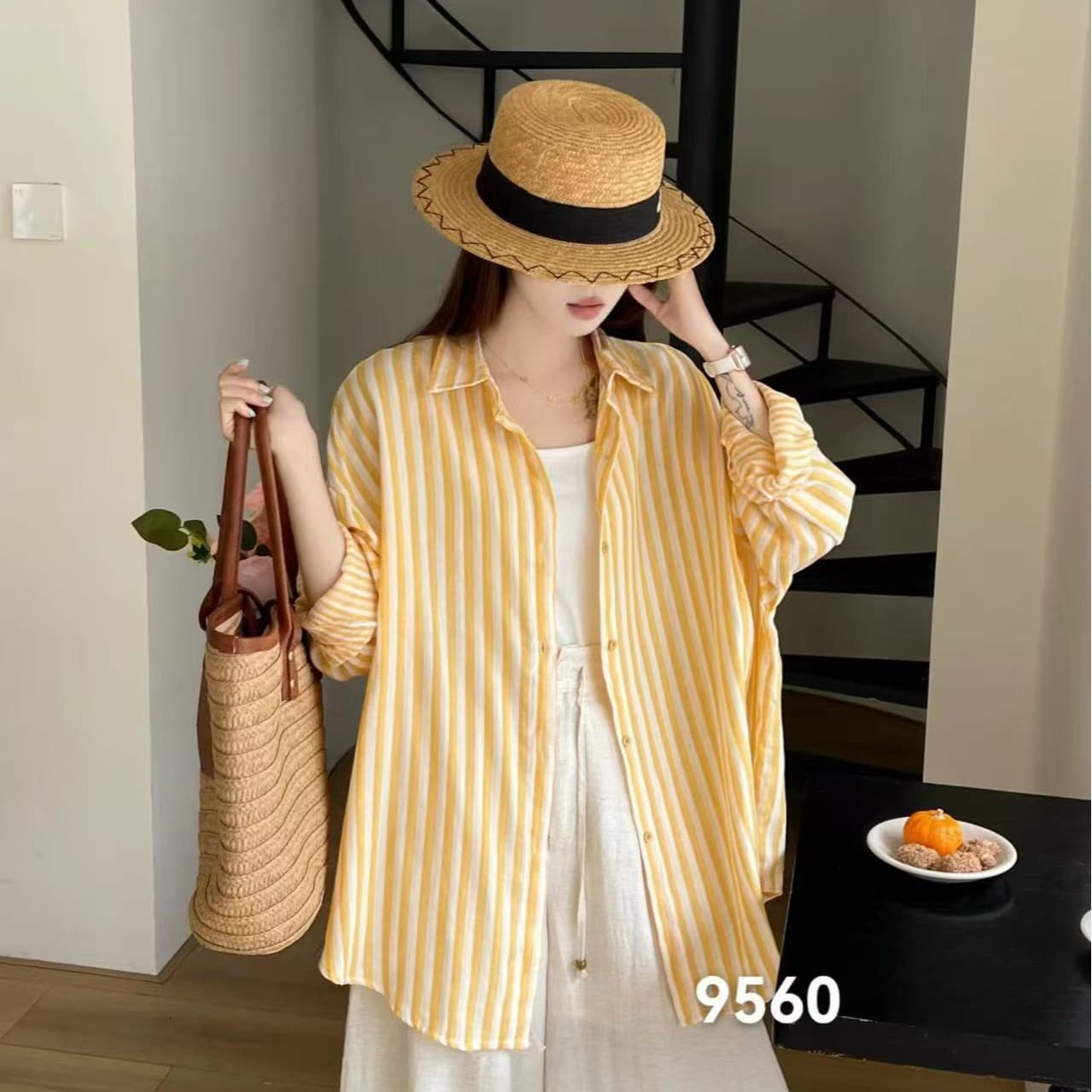 한국 스타일 가을 더블 베일 스트라이프 셔츠 캐주얼 루즈핏 맨위 하라주쿠 다용도 미니멀리즘 셔츠 긴팔 패션 재킷 이미지 3