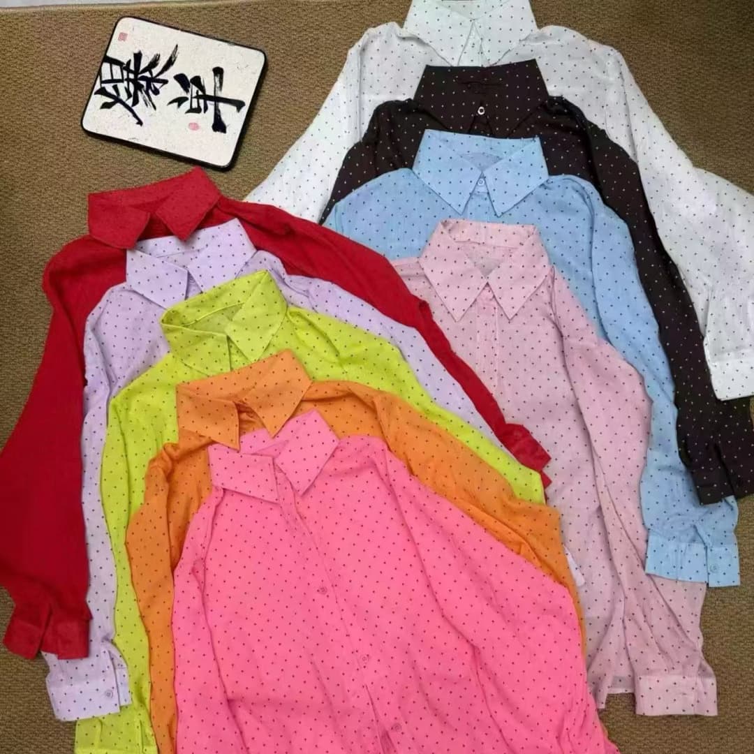 한국 스타일 여름 oversize 도지 프린트 셔츠 하라주쿠 스타일 긴팔 캐주얼 자외선 차단 셔츠 여성 재킷 트렌디 상세 이미지 1