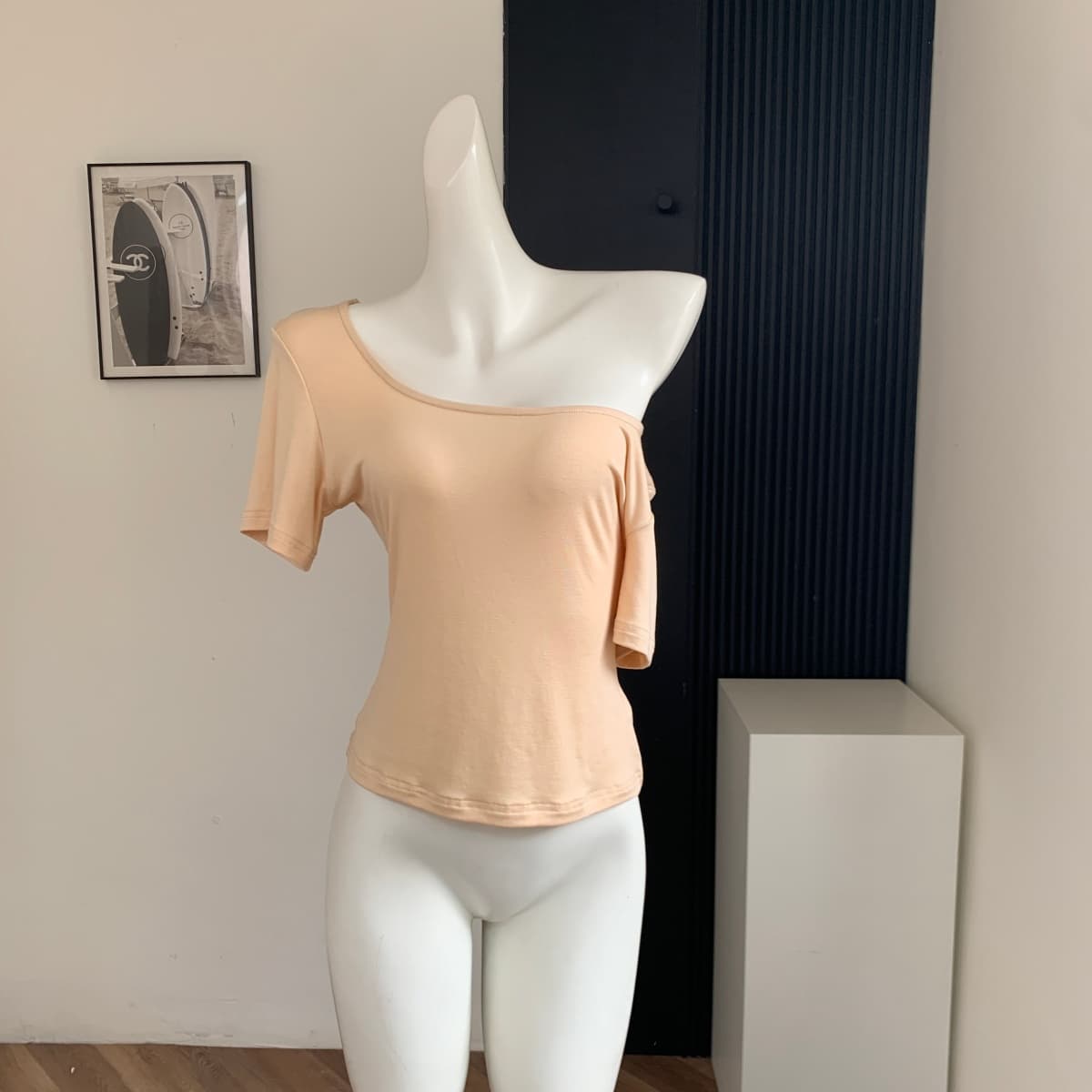 꽃 3 3 같은 단락 순수한 욕망 바람 한자 오 실크 미끄러짐 차가운 센스 루즈핏 우유 피부 반팔 대 u 칼라 티셔츠 여성 셔츠 상세 이미지 11