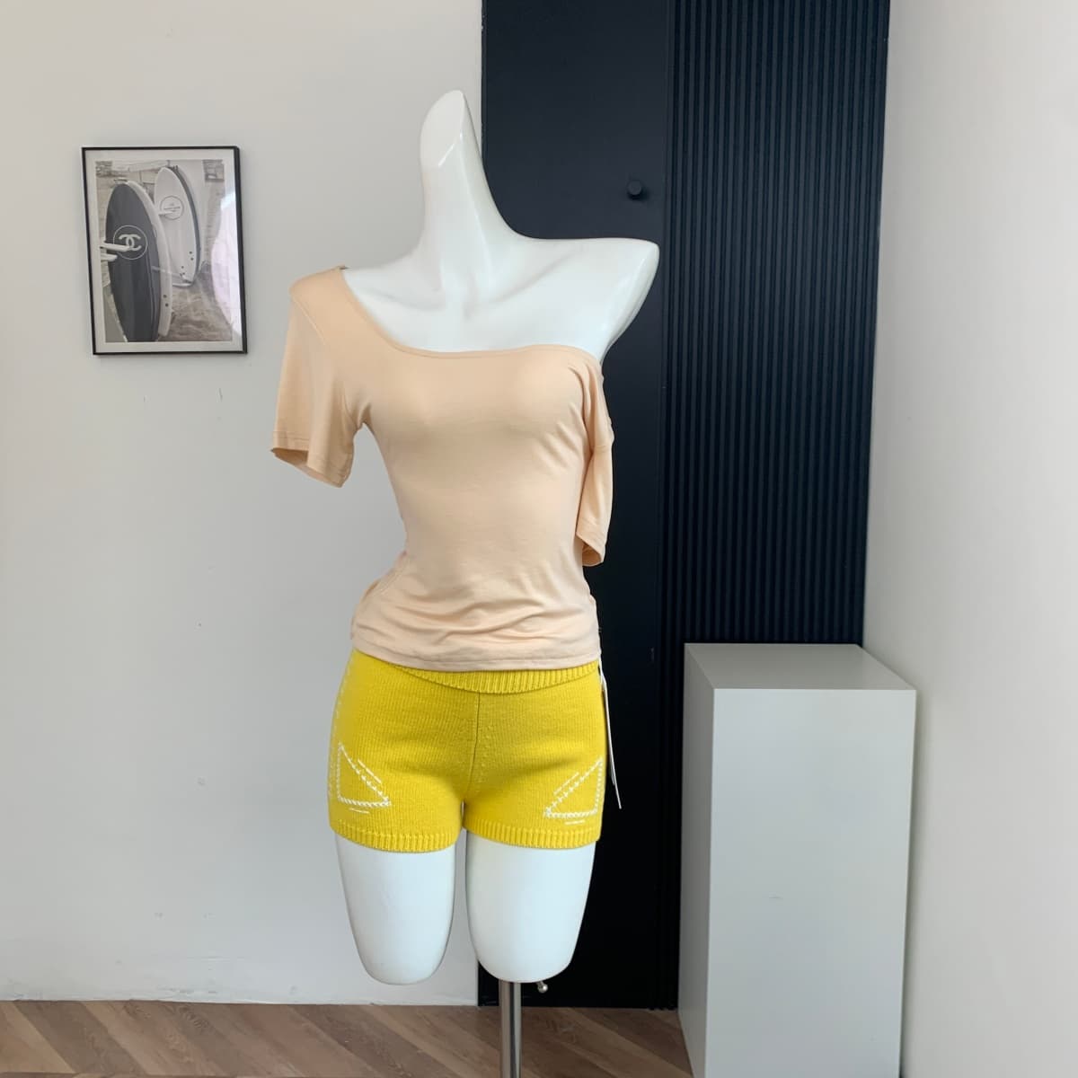 꽃 3 3 같은 단락 순수한 욕망 바람 한자 오 실크 미끄러짐 차가운 센스 루즈핏 우유 피부 반팔 대 u 칼라 티셔츠 여성 셔츠 상세 이미지 2