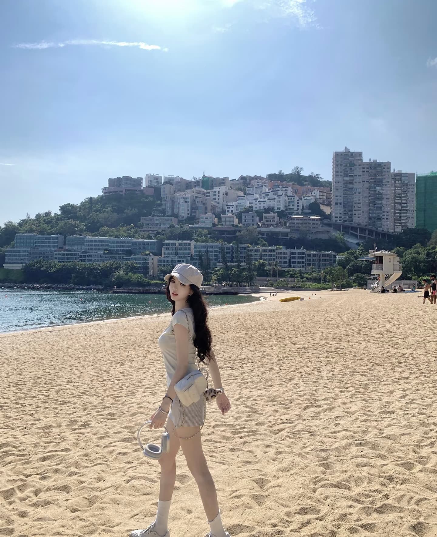 프랑스식 품격 고급 센스 티셔츠 맨위 미니 스커트 세트 여성 여름 반신 스커트 패션 투피스 세트 이미지 3