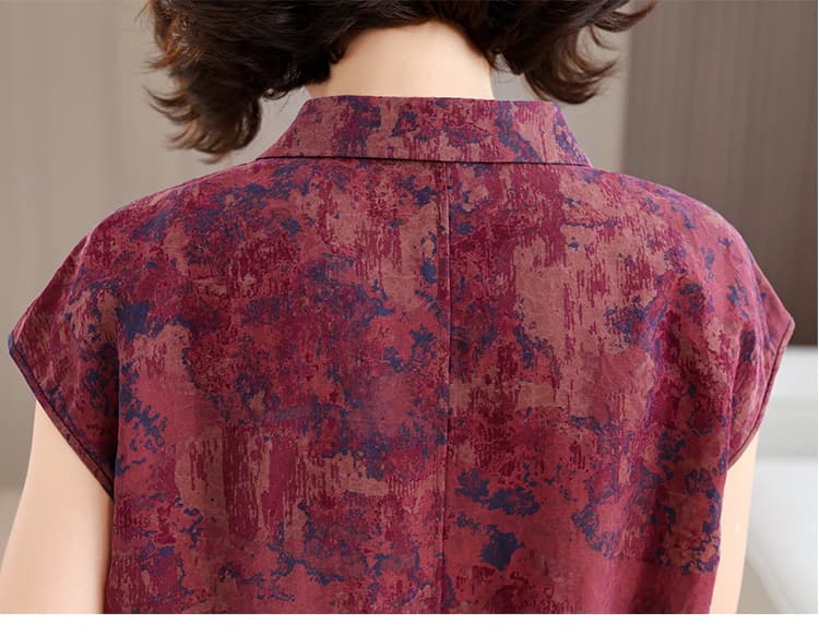 실사 샹윈사 뽕나무 누에 실크 세트 2026 여름 새로운 패션 실크 셔츠 빅 사이즈 와이드 레그 팬츠 투피스 세트 상세 이미지 21