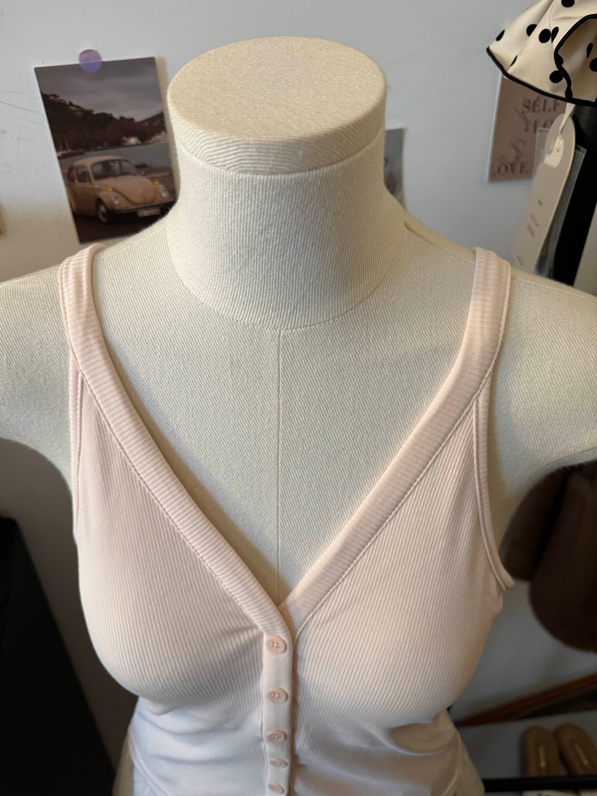 실사 순수한 욕망 바람 핫걸 아메리칸 레트로 행침 목 백리스 슬립 불규칙 몸매 가꾸기 다용도 조끼 맨위 상세 이미지 6