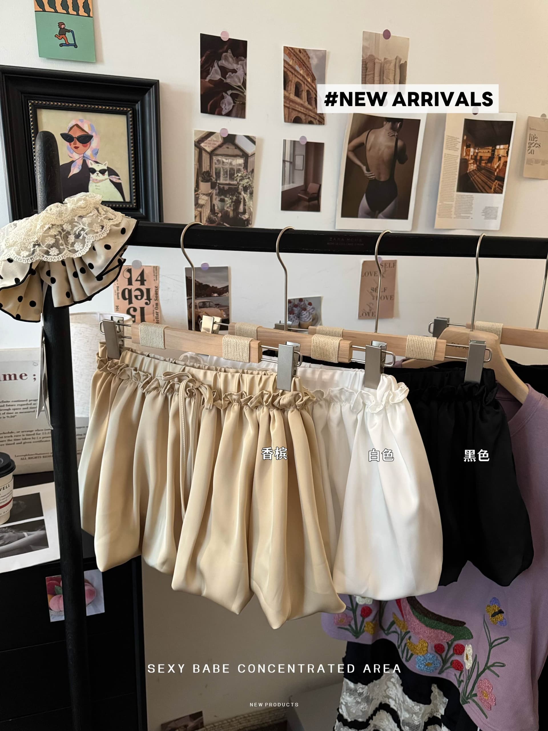 실사 여름 새로운 한 부서 chic 아세트산 광택 꽃밭 반신 스커트 프릴 레이스업 노출 방지 미니 스커트 상세 이미지 1