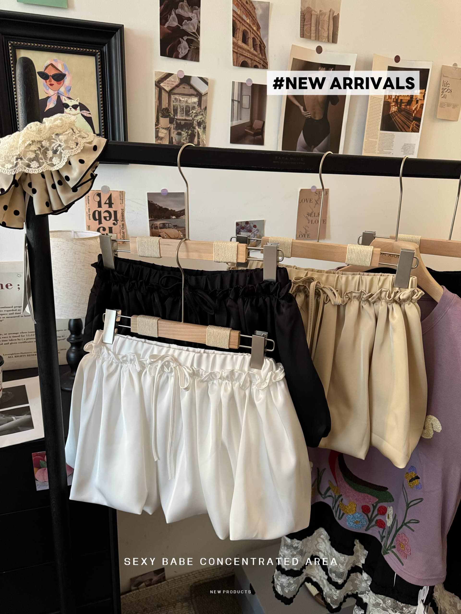 실사 여름 새로운 한 부서 chic 아세트산 광택 꽃밭 반신 스커트 프릴 레이스업 노출 방지 미니 스커트 상세 이미지 2