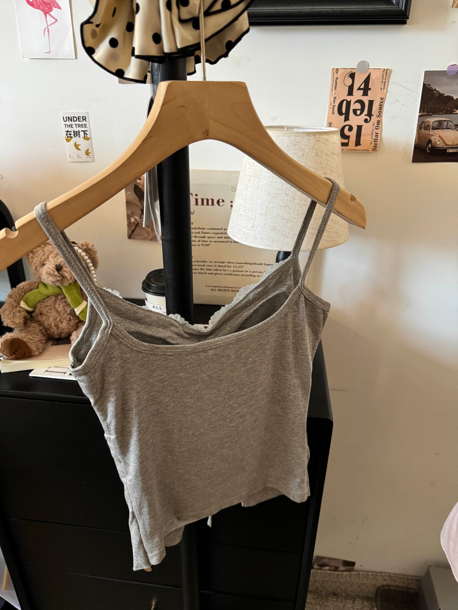 실사 한국 스타일 핫걸 순수한 욕망 레이스 레이스 아름다움 뒤로 캐미솔 페이크 레이어드 레이스업 허리 수축 슬림해 보이는 맨위 상세 이미지 10