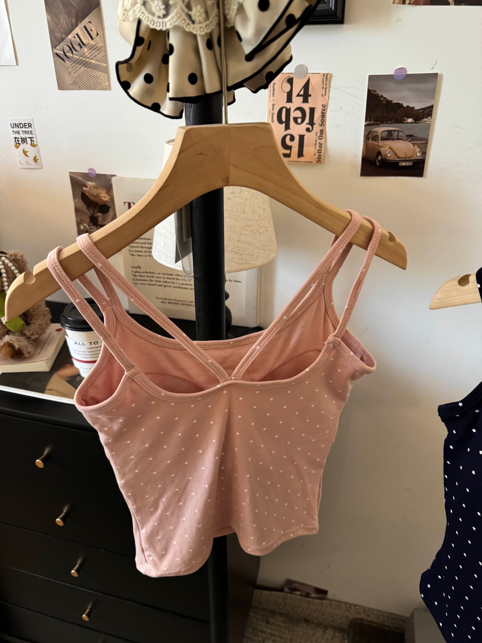 실사 핫걸 달콤함 별 캐미솔 여름 새로운 섹시함 순수한 욕망 몸매 가꾸기 슬림해 보이는 다용도 맨위 상세 이미지 13