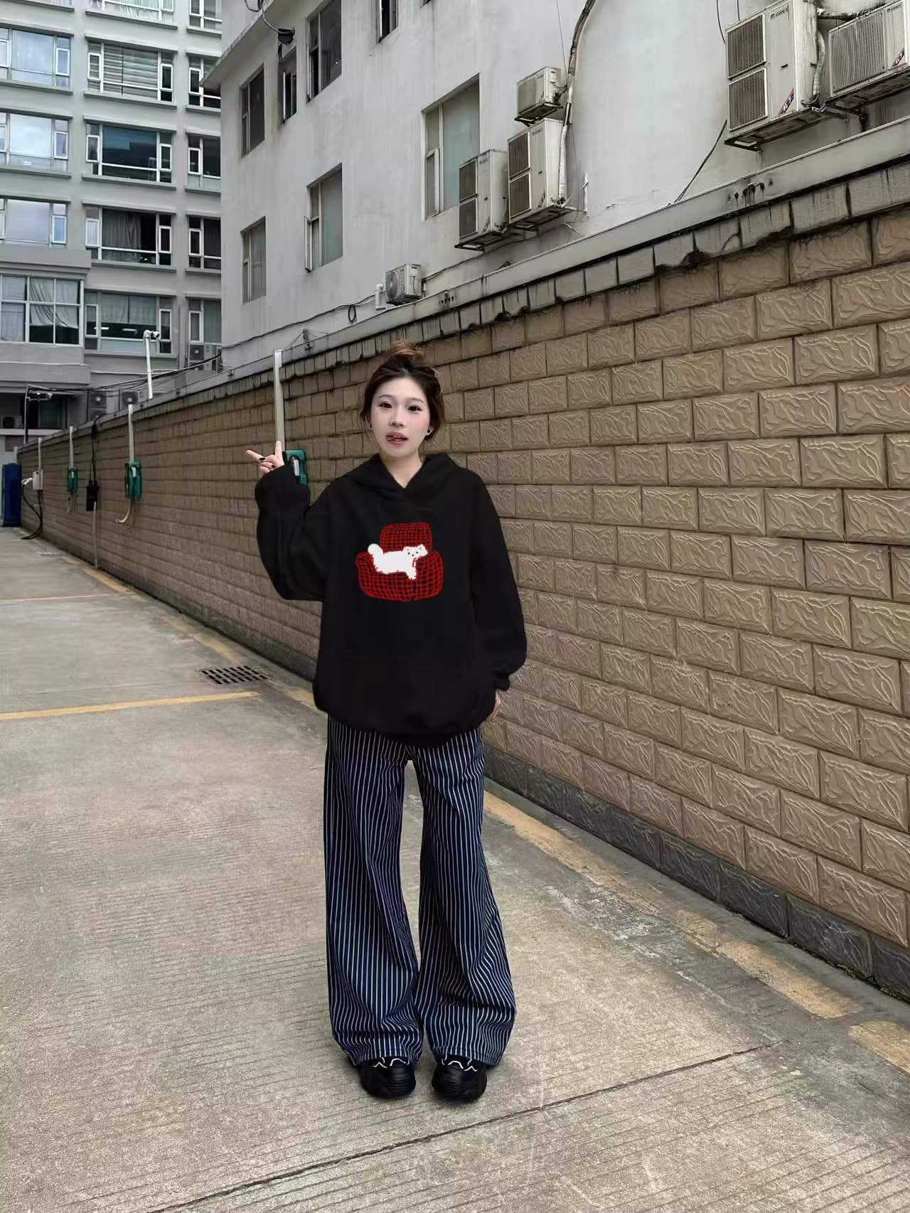 2026 한국 대외 무역 새로운 후아 면 복합 얇은 스타일 310g 털이 있는 400g 후드 티 스웨터 여성 가을 겨울 상세 이미지 5