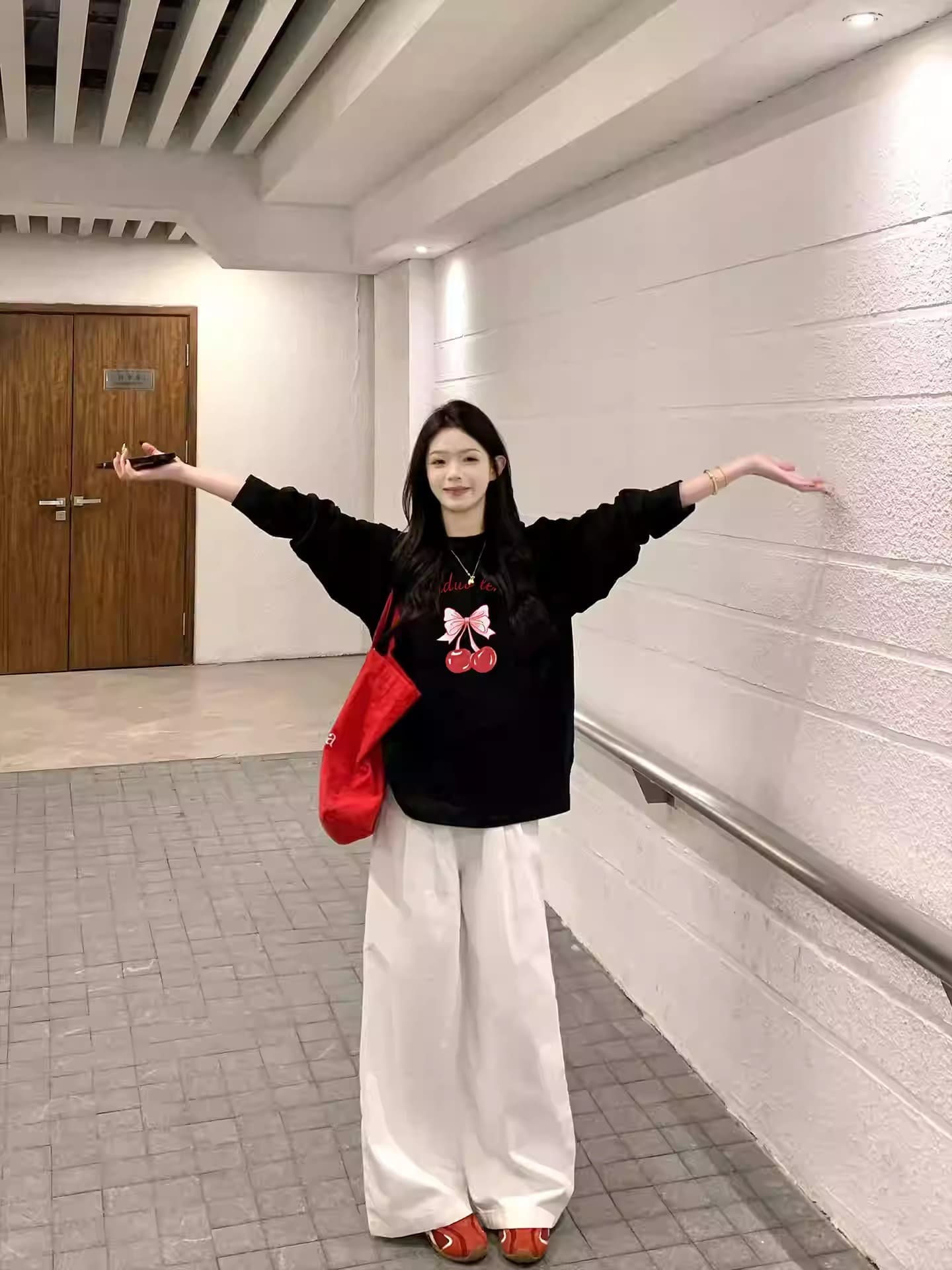 경관 그림 21 순면 210 그램 2026 년 가을 의상 새로운 다용도 긴팔 티셔츠 여성 루즈핏 맨위 프린트 이미지 2