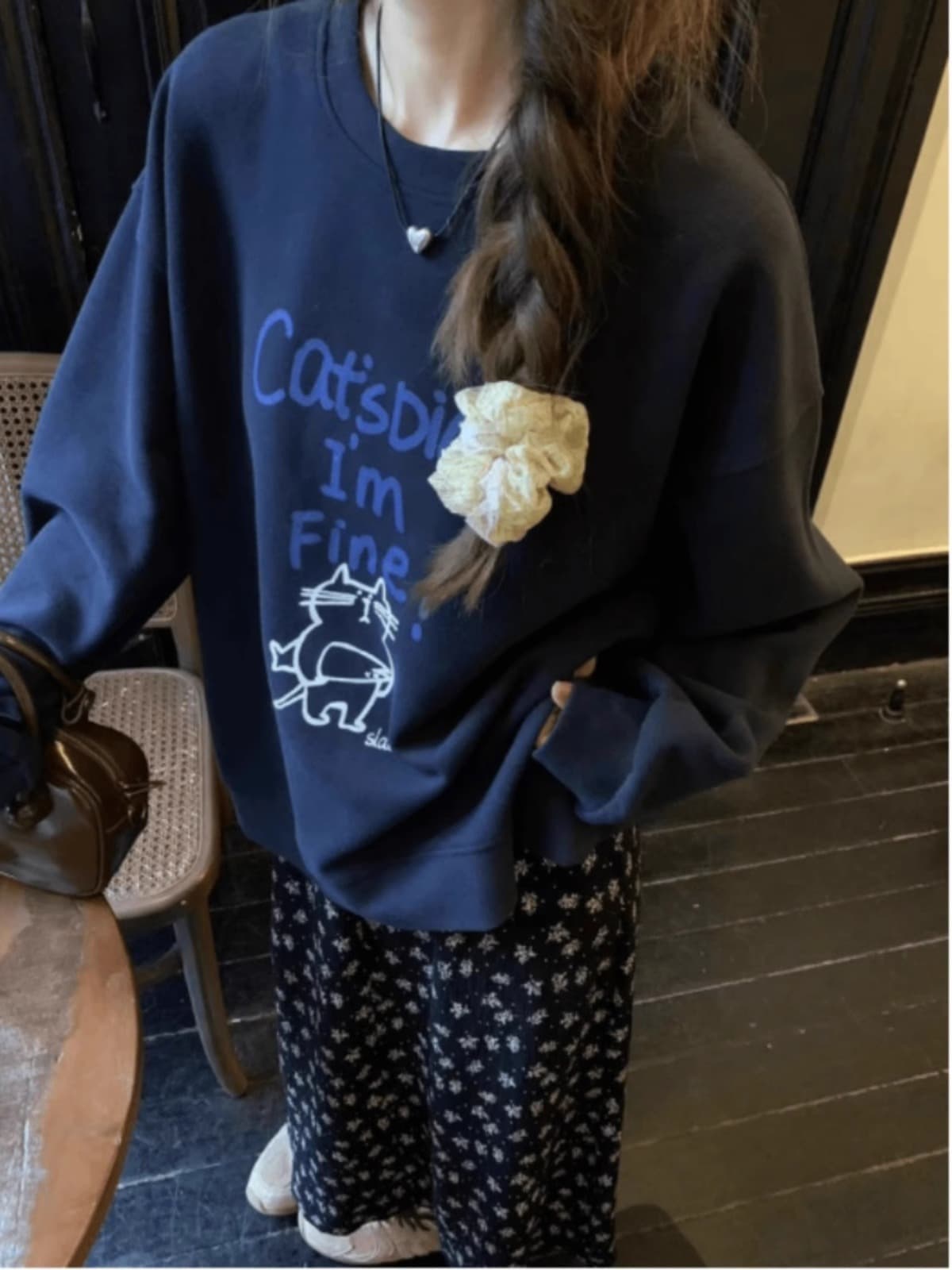 경관 그림 정가 모방 Mianhua 면 복합 얇은 스타일 310g 털이 있는 400g 라운드 넥 후드티 여성 프린트 국경 간