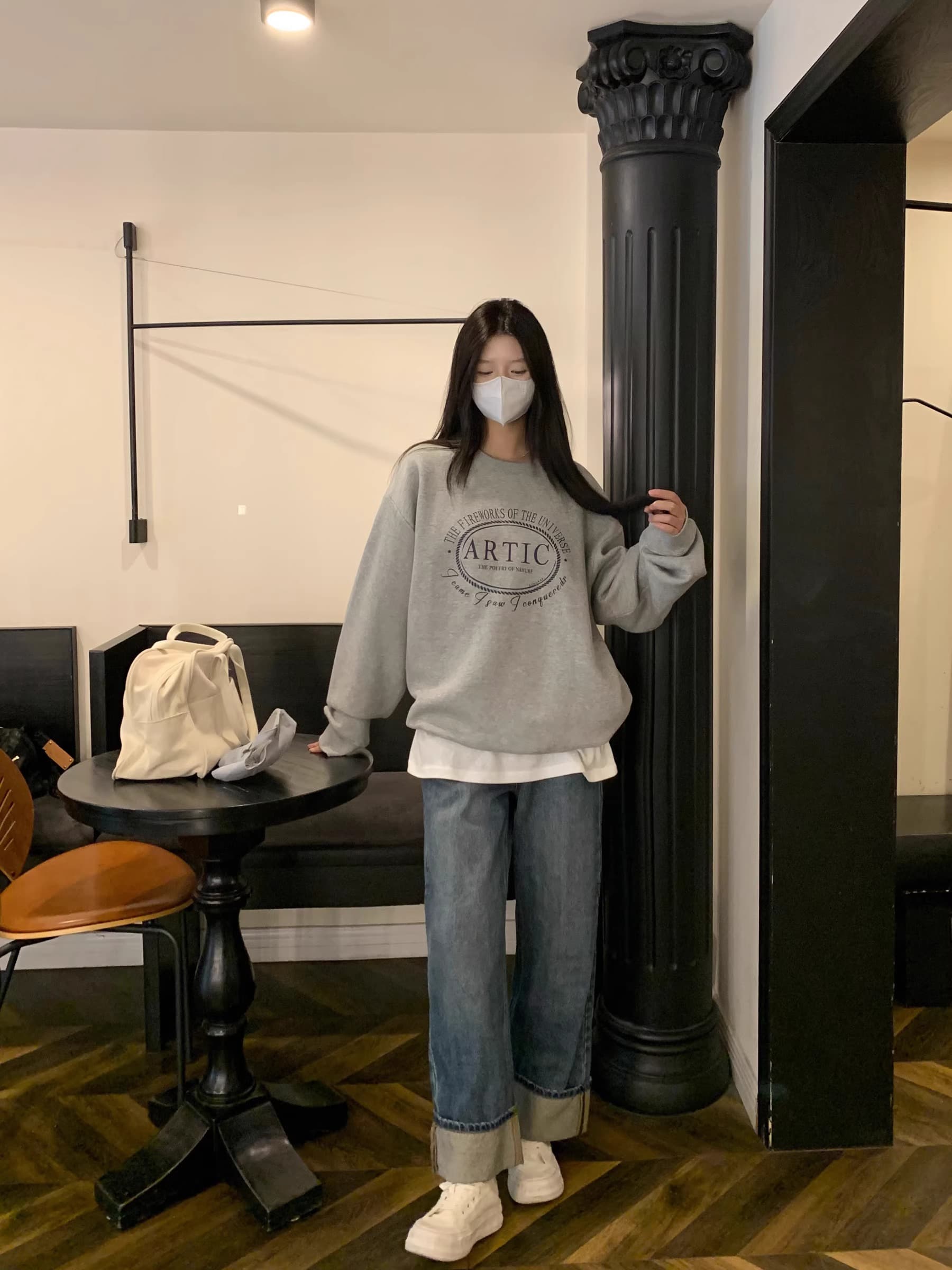 경관 그림 정가 모방 Mianhua 면 복합 얇은 스타일 310g 털이 있는 400g 라운드 넥 후드티 여성 프린트 국경 간 상세 이미지 4