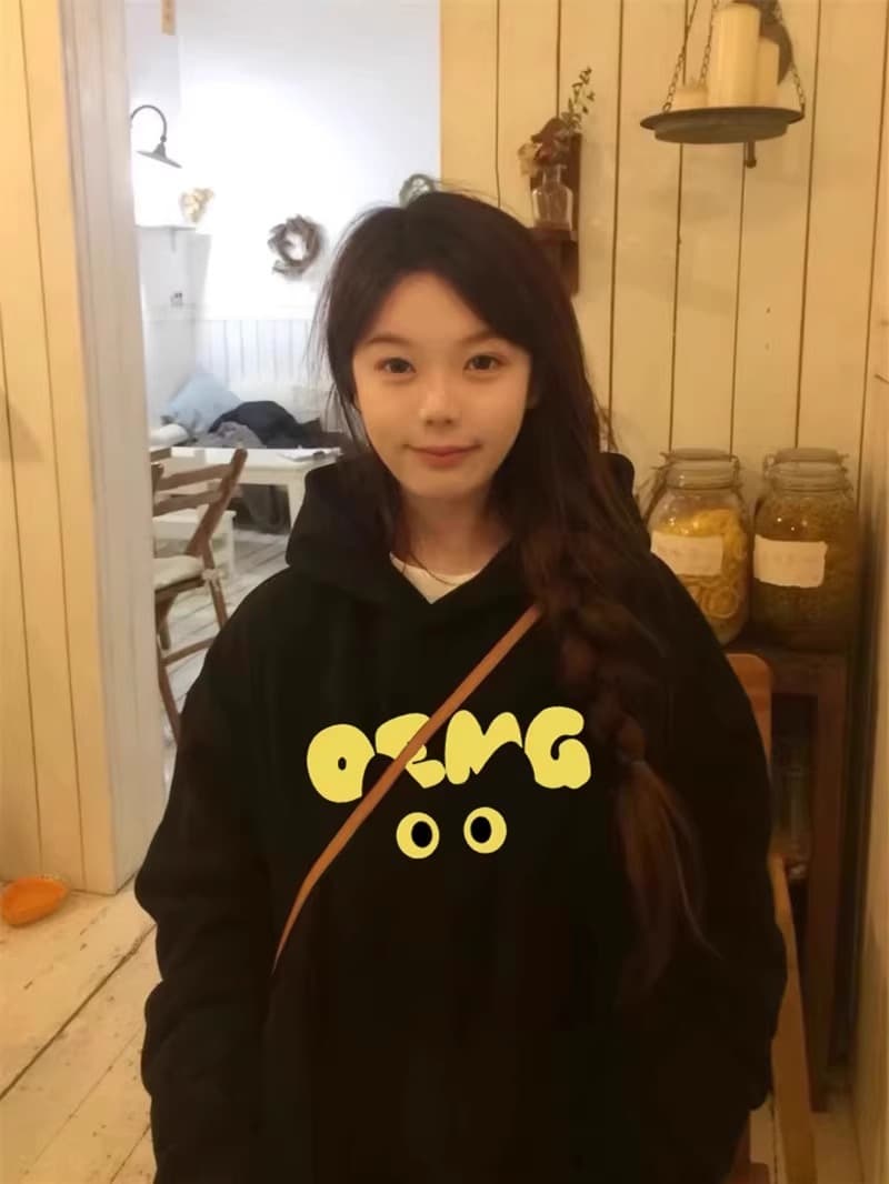 2026 한국 모방 Mianhua 면 복합 얇은 스타일 310g 털이 있는 400g 후드 티 스웨터 여성 가을 겨울 의류 국경 간 이미지 2