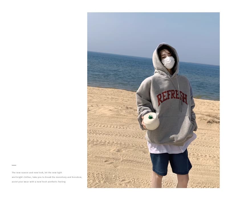 경관 그림 정가 모방 Mianhua 면 복합 얇은 스타일 310g 털이 있는 400g 후드 티 스웨터 여성 가을 겨울 의류 국경 간 상세 이미지 13