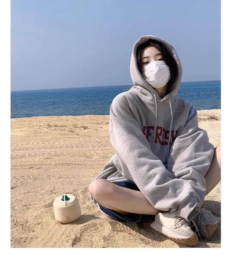 경관 그림 정가 모방 Mianhua 면 복합 얇은 스타일 310g 털이 있는 400g 후드 티 스웨터 여성 가을 겨울 의류 국경 간 상세 이미지 16