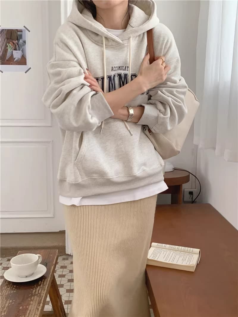 경관 그림 정가 모방 Mianhua 면 복합 얇은 스타일 310g 털이 있는 400g 후드 티 스웨터 여성 가을 겨울 의류 국경 간 상세 이미지 25