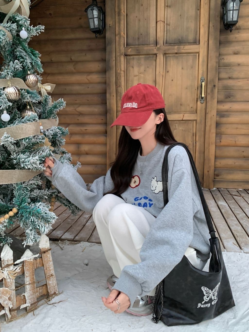실사 후아 면 복합 얇은 스타일 털이 있는 가을 겨울 의류 후드티 여성 무거운 작업 자수 식물 플러시 상세 이미지 23