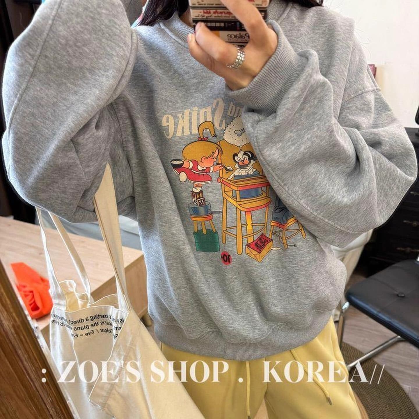 얇은 스타일 털이 있는 가을 겨울 의류 라운드 넥 후드티 여성 프린트 국경 간 이미지 5