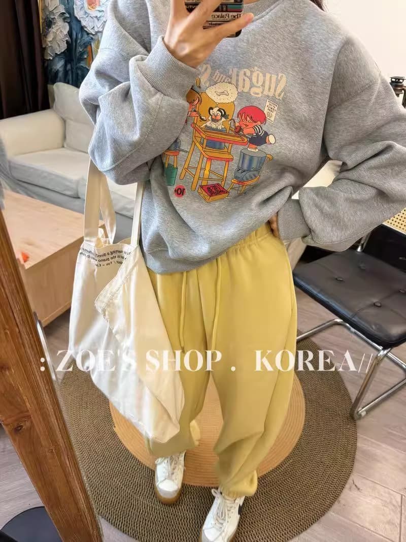 얇은 스타일 털이 있는 가을 겨울 의류 라운드 넥 후드티 여성 프린트 국경 간 상세 이미지 4