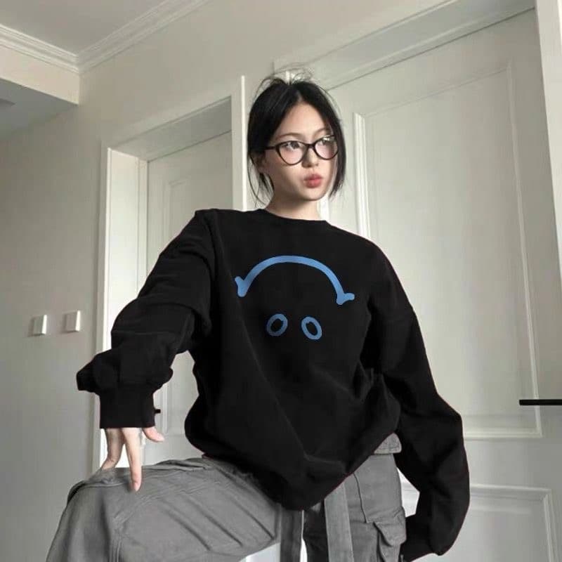 경관 그림 후아 면 복합 얇은 스타일 310g 털이 있는 400g 가을 겨울 의류 라운드 넥 후드티 여성 프린트 대외 무역 상세 이미지 5
