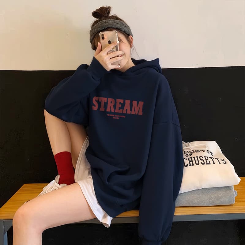 경관 그림 정가 후아 면 복합 얇은 스타일 310g- 털이 있는 400g 털이 있고 두꺼운 후드티 소녀 까마귀