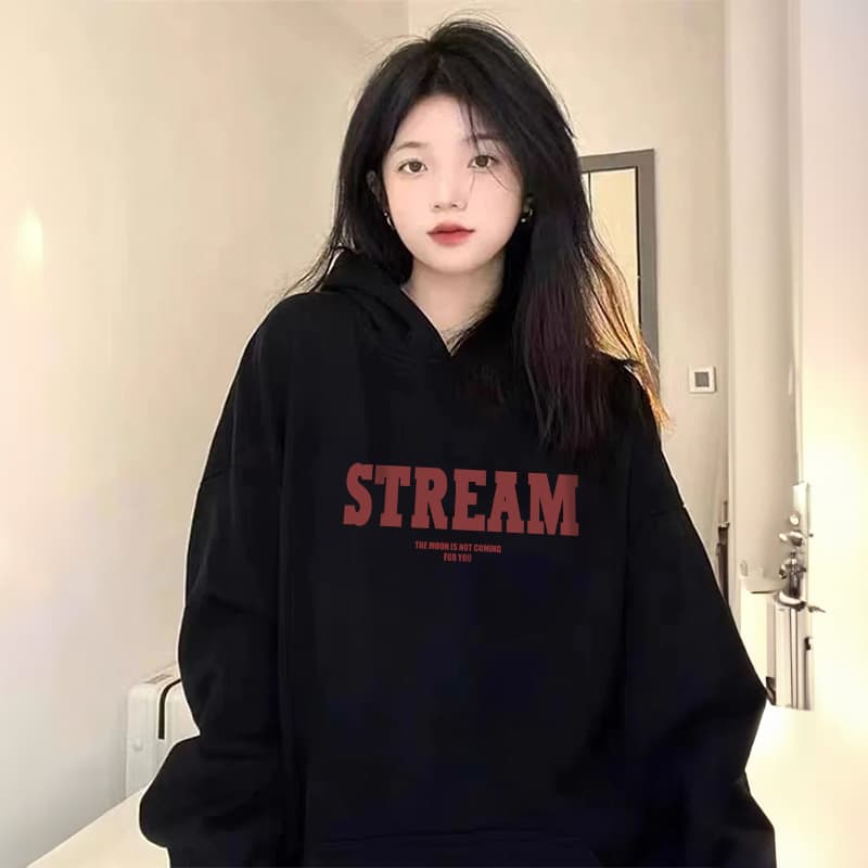 경관 그림 정가 후아 면 복합 얇은 스타일 310g- 털이 있는 400g 털이 있고 두꺼운 후드티 소녀 까마귀 이미지 3