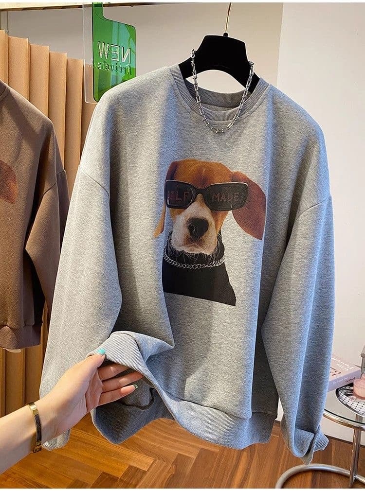 경관 그림 후아 면 복합 얇은 스타일 털이 있는 가을 겨울 의류 털이 있는 라운드 넥 후드티 여성 프린트 아기 플러시 상세 이미지 7