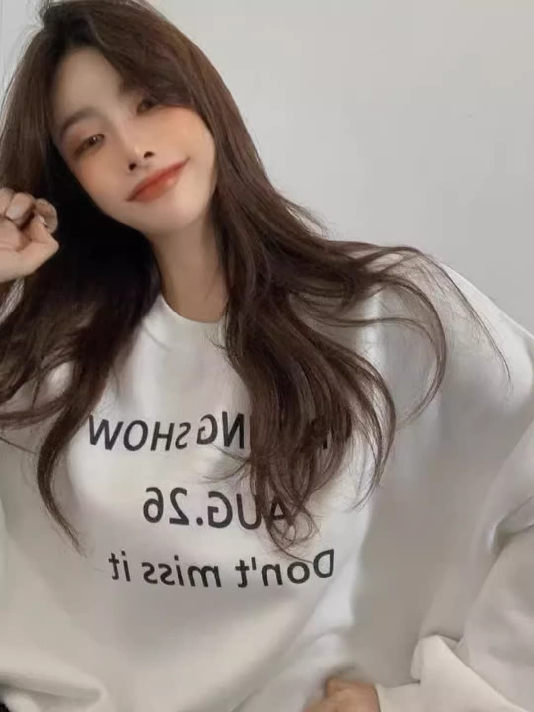 경관 그림 후아 면 복합 얇은 스타일 털이 있는 가을 겨울 의류 털이 있는 라운드 넥 후드티 여성 프린트 아기 플러시 상세 이미지 5