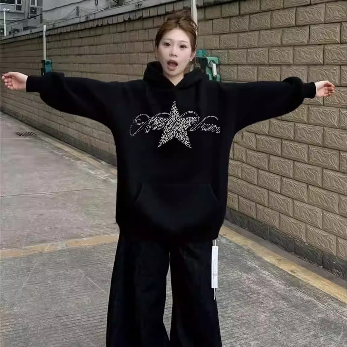 2026 한국 모방 Mianhua 면 복합 얇은 스타일 310g 털이 있는 400g 후드 티 스웨터 여성 가을 겨울 이미지 5