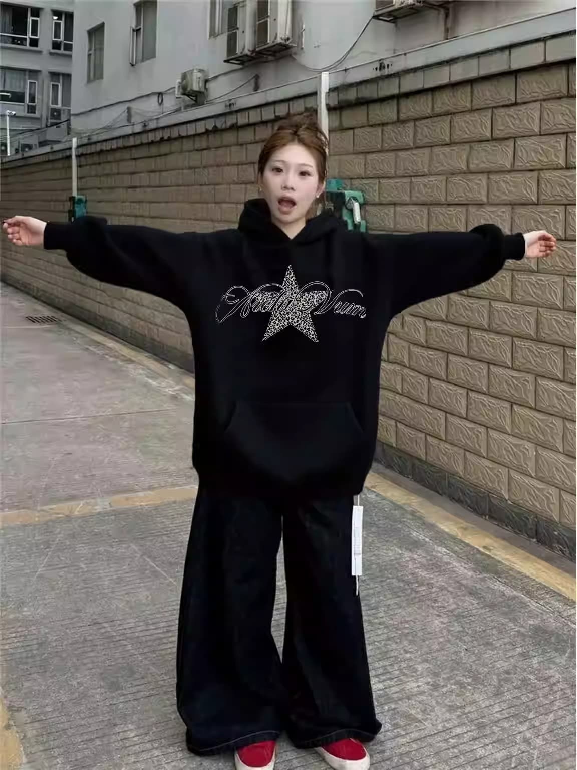 2026 한국 모방 Mianhua 면 복합 얇은 스타일 310g 털이 있는 400g 후드 티 스웨터 여성 가을 겨울 상세 이미지 3