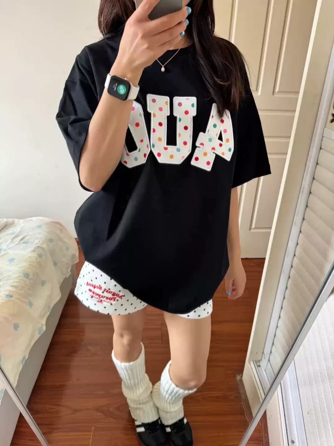 한 부서 순면 기본 셔츠 여름 새로운 느긋한 루즈핏 알파벳 프린트 라운드 넥 반팔 빅 사이즈 여성 의류 티셔츠 상세 이미지 4