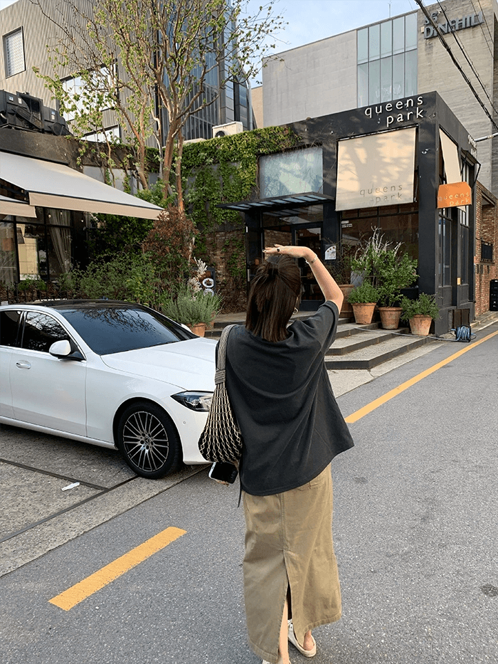 2026 년 한국 대외 무역 ~ 중 캐주얼 패션 워싱 마 오래된 순면 반팔 티셔츠 여성 루즈핏 대 에디션 상세 이미지 6