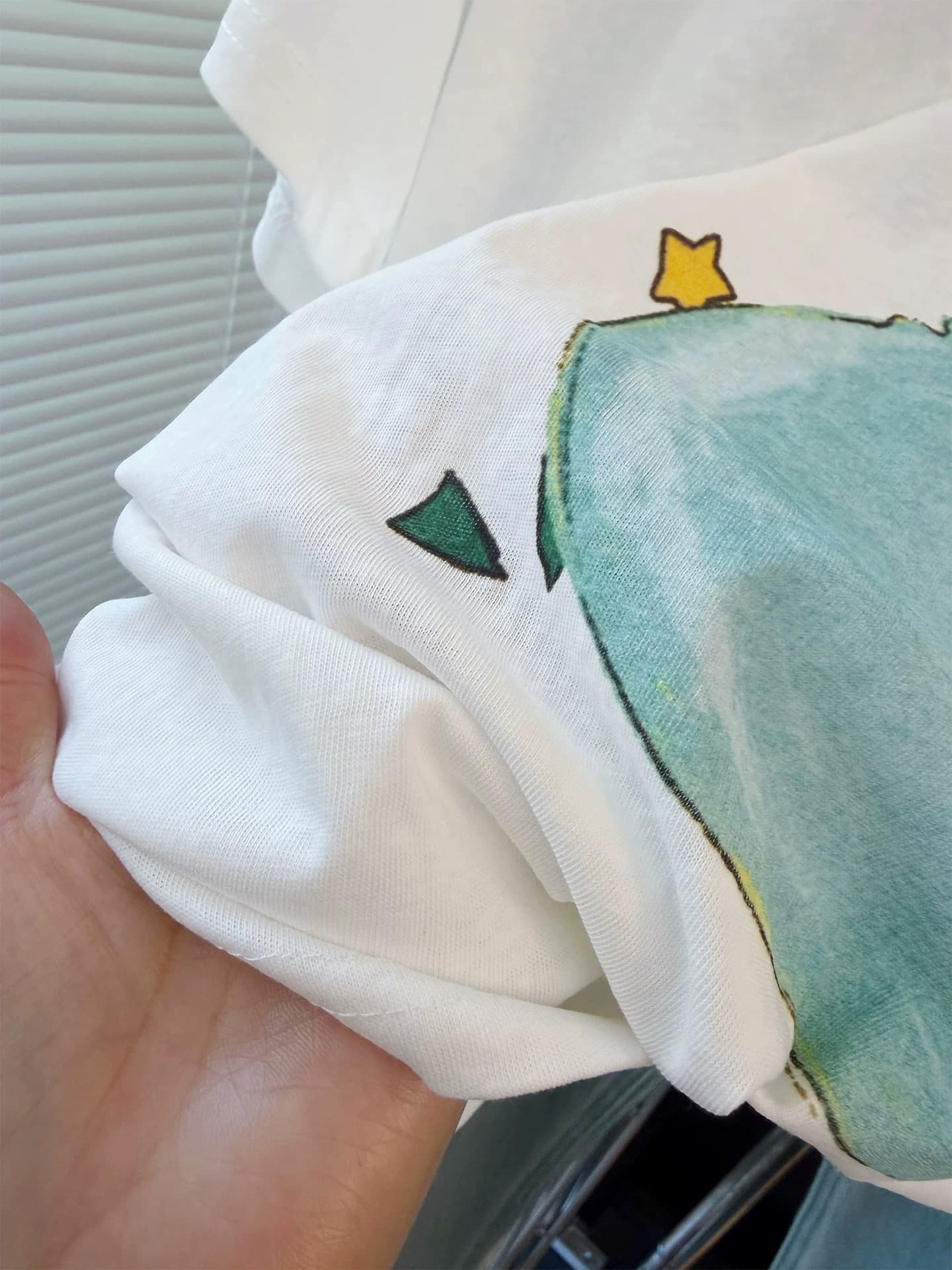 경관 그림 21 순면 210 그램 이후 패키지 칼라 여름 드레스 한 부서 반팔 티셔츠 여성 한국 스타일 루즈핏 빅 사이즈 프린트 상세 이미지 6