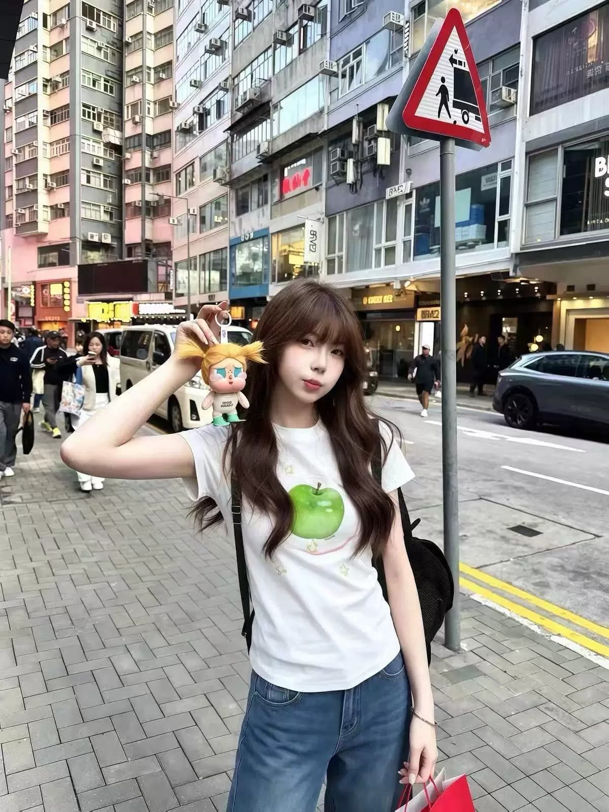 2026 한국 대외 무역 새로운 캐주얼 92 면 8 암모니아 Lun 긍정적 인 어깨 반팔 티셔츠 여성 프린트 이미지 3