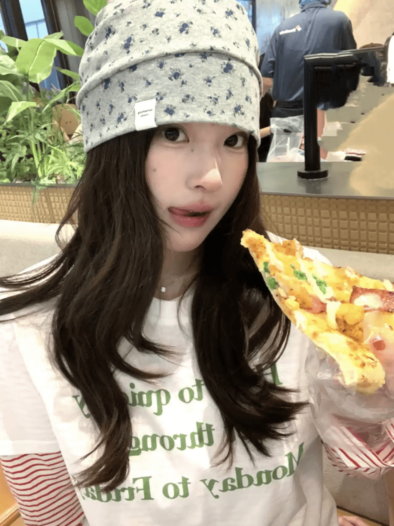 경관 그림 40 순면 220 그램 92 면 8 암모니아 Lun 긍정적 인 어깨 반팔 티셔츠 여성 프린트 이미지 4
