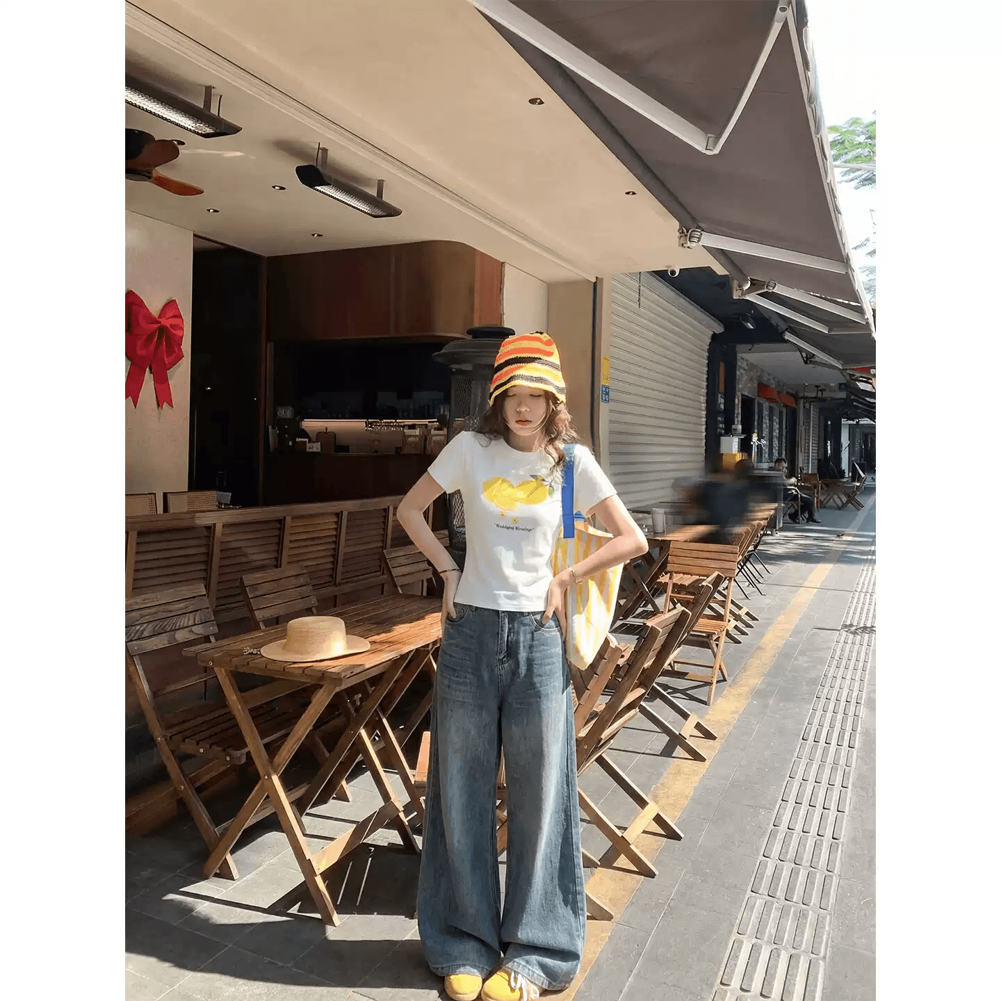 2026 한국 대외 무역 ~ 중 패션 다용도 92 면 8 암모니아 Lun 긍정적 인 어깨 반팔 티셔츠 여성 프린트 상세 이미지 3