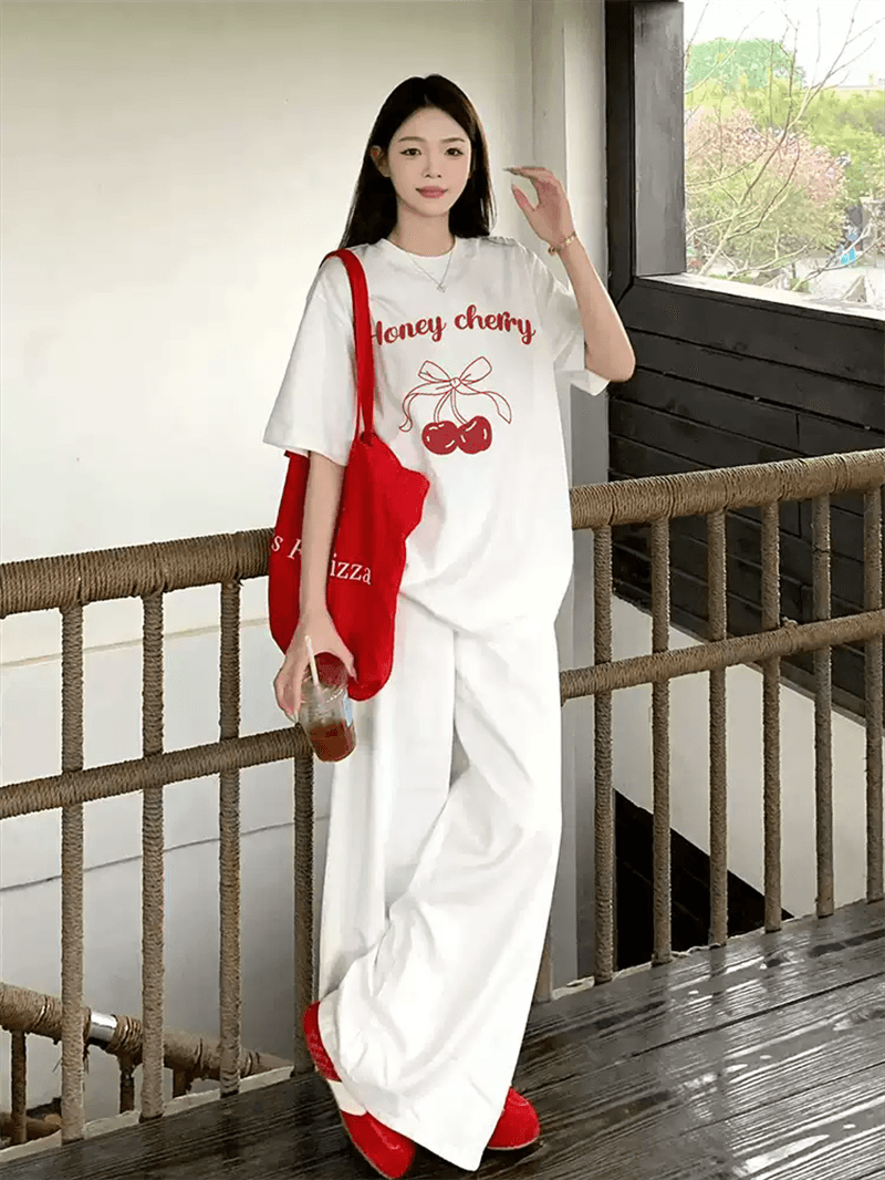 2026 한국 대외 무역 새로운 이후 패키지 칼라 여름 드레스 한 부서 반팔 티셔츠 여성 한국 스타일 루즈핏 빅 사이즈 프린트 상세 이미지 5
