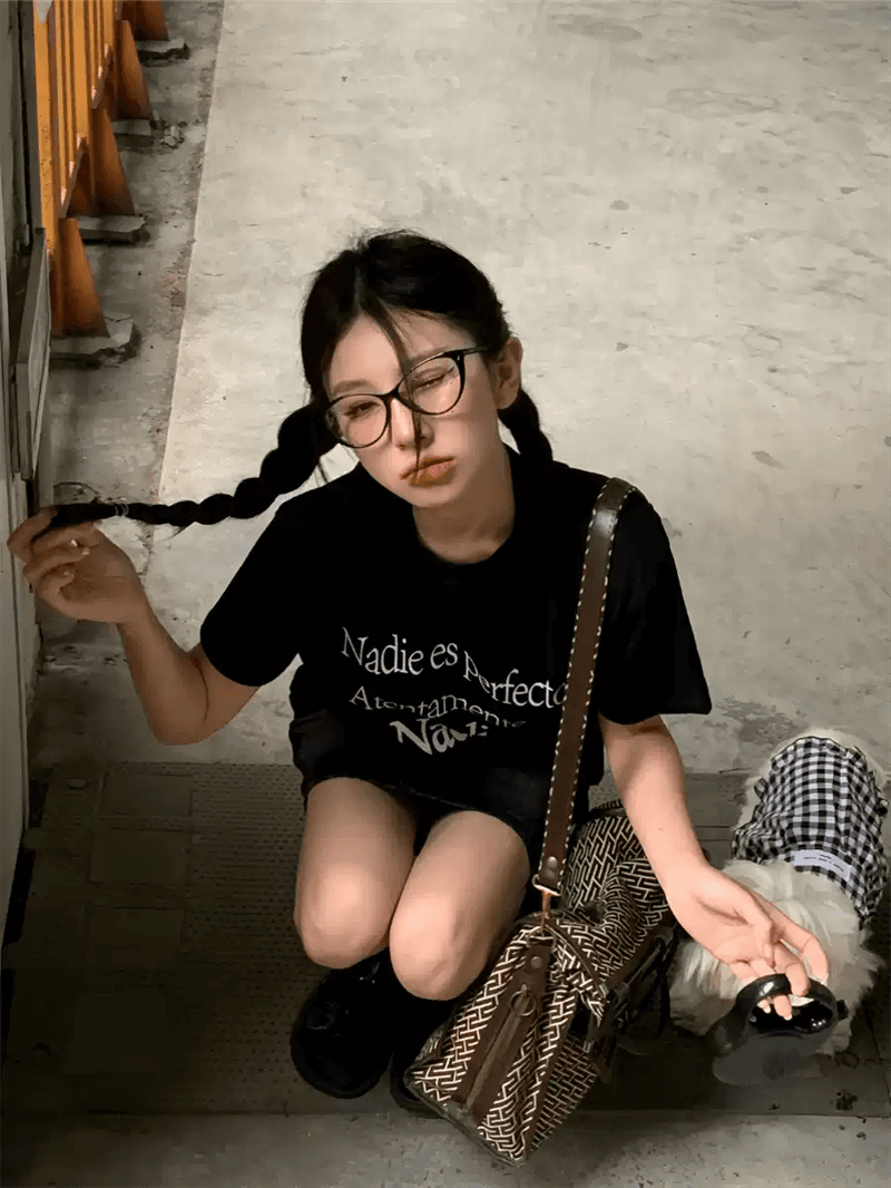 경관 그림 21 순면 210 그램 이후 패키지 칼라 여름 드레스 한 부서 반팔 티셔츠 여성 한국 스타일 루즈핏 빅 사이즈 프린트 이미지 4