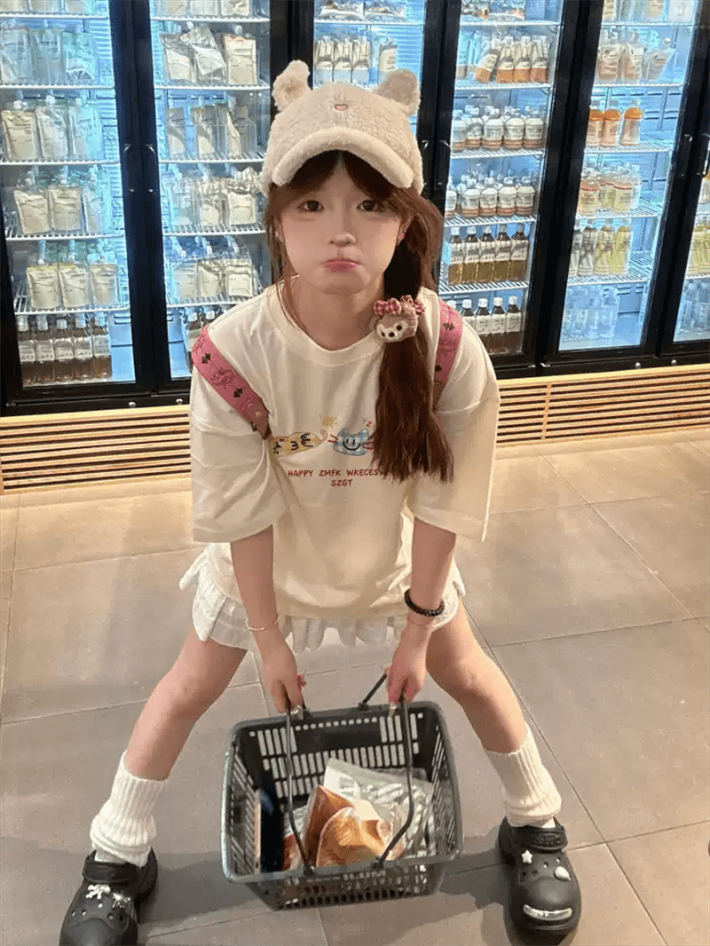 경관 그림 21 순면 210 그램 이후 패키지 칼라 여름 드레스 한 부서 반팔 티셔츠 여성 한국 스타일 루즈핏 빅 사이즈 프린트 이미지 4