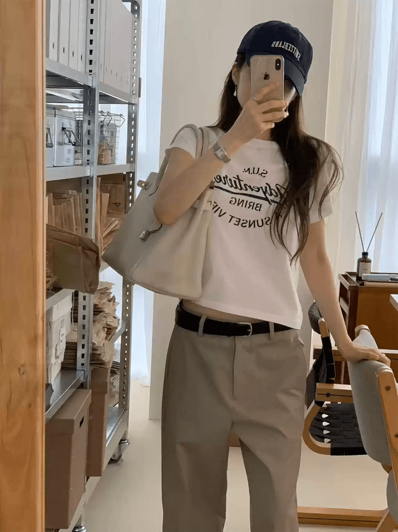 2026 한국 대외 무역 새로운 92 면 8 암모니아 Lun 긍정적 인 어깨 반팔 티셔츠 여성 프린트
