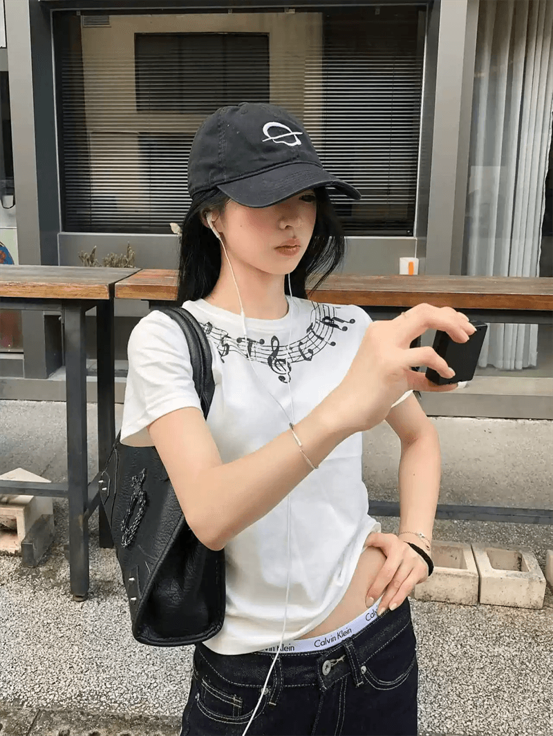 2026 한국 대외 무역 새로운 92 면 8 암모니아 Lun 긍정적 인 어깨 반팔 티셔츠 여성 프린트