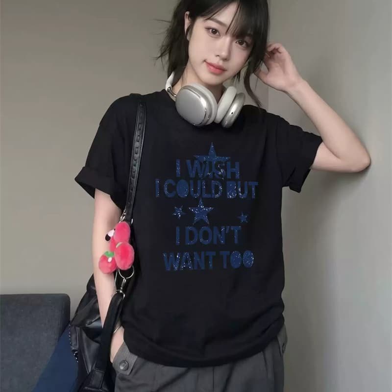 경관 그림 21 순면 210 그램 이후 패키지 칼라 여름 드레스 한 부서 반팔 티셔츠 여성 한국 스타일 루즈핏 빅 사이즈 프린트 이미지 5