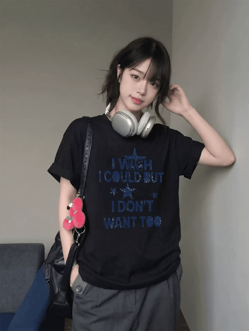 경관 그림 21 순면 210 그램 이후 패키지 칼라 여름 드레스 한 부서 반팔 티셔츠 여성 한국 스타일 루즈핏 빅 사이즈 프린트 상세 이미지 3