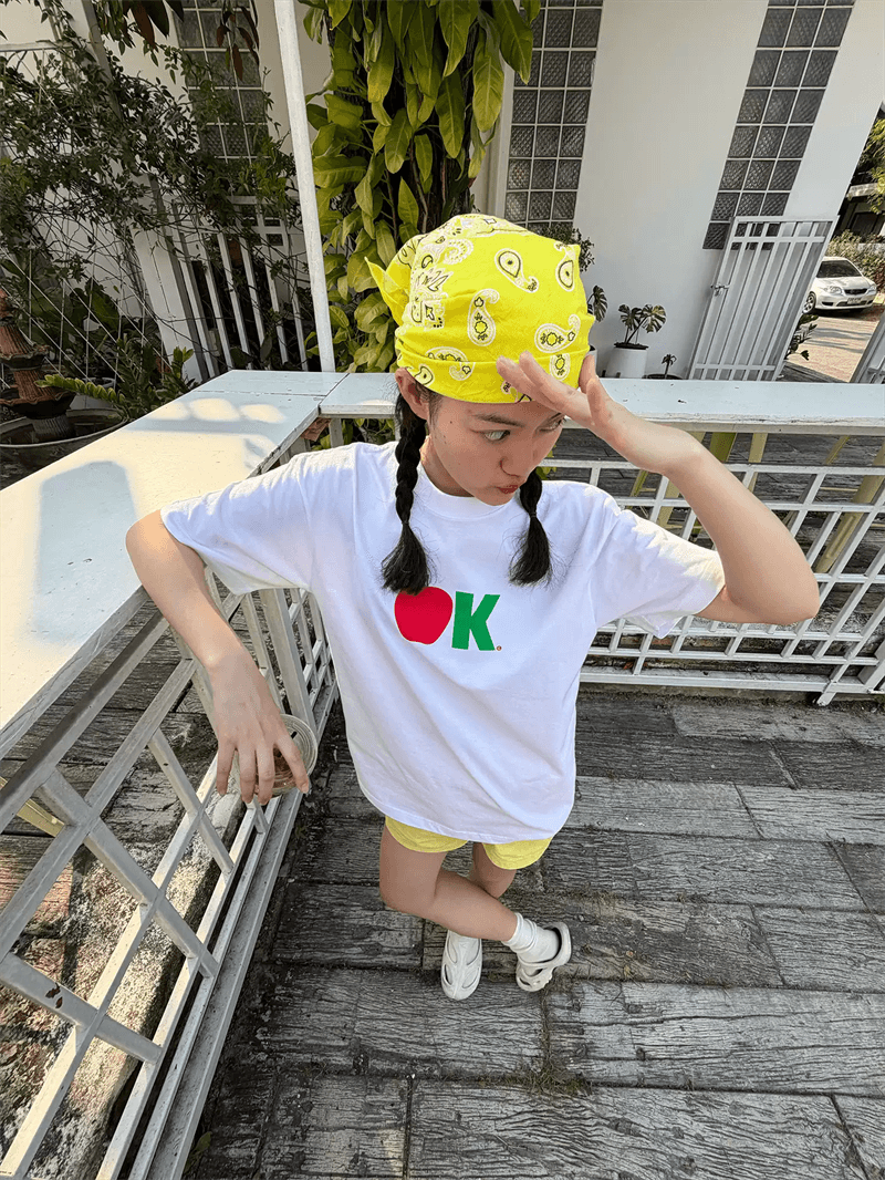 경관 그림 21 순면 210 그램 이후 패키지 칼라 여름 드레스 한 부서 반팔 티셔츠 여성 한국 스타일 루즈핏 빅 사이즈 프린트 상세 이미지 5