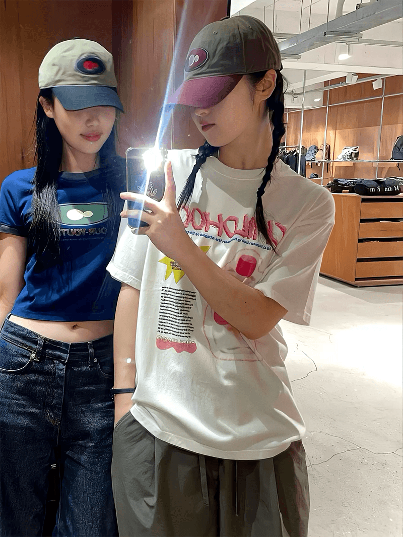 경관 그림 21 순면 210 그램 이후 패키지 칼라 여름 드레스 한 부서 반팔 티셔츠 여성 한국 스타일 루즈핏 빅 사이즈 프린트 이미지 3