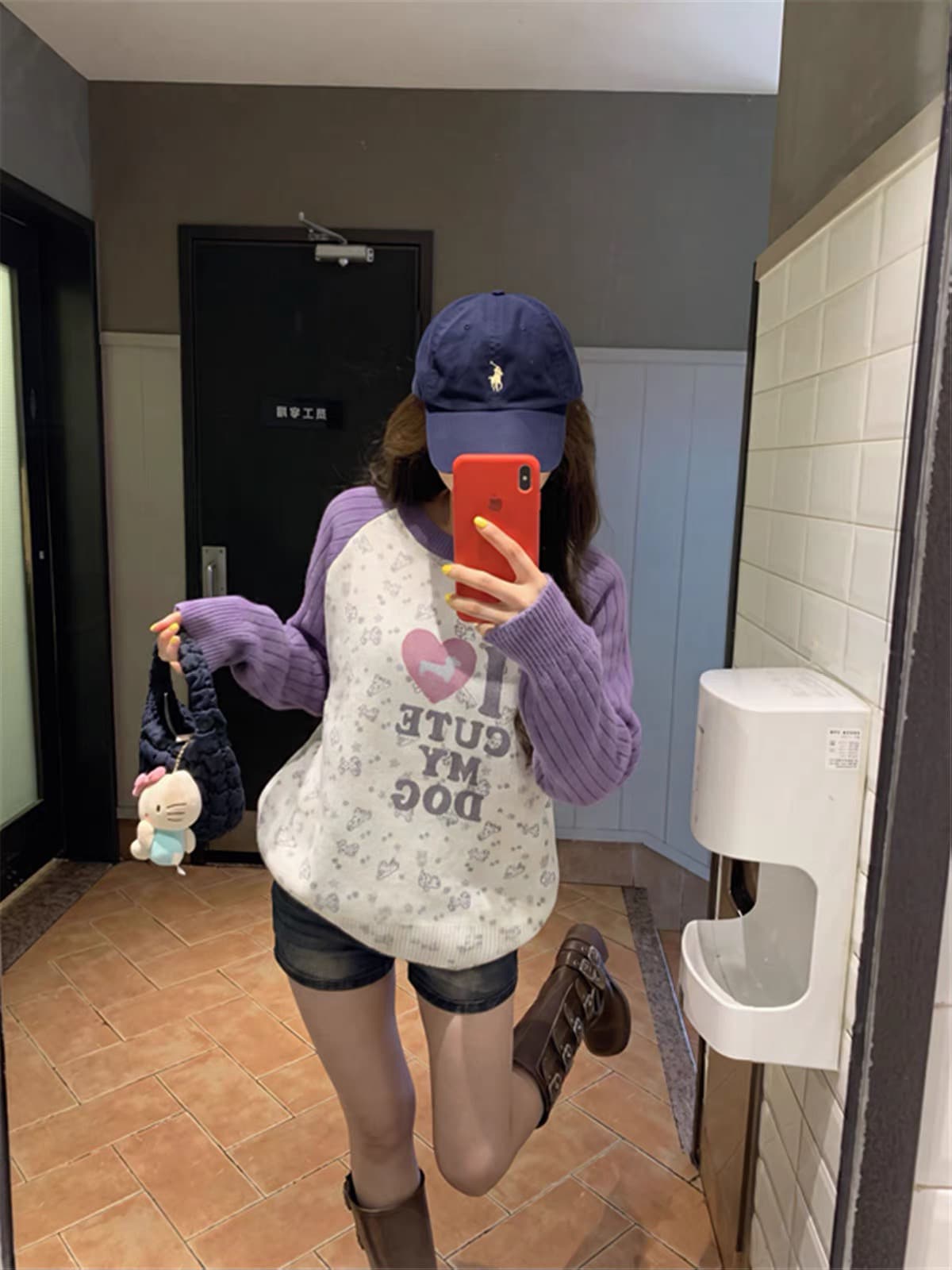 아메리칸 레트로 풀오버 긴팔 스웨터 여자 가을 외출용 루즈핏 느긋한 달콤함 학원 스타일 캐주얼 니트 맨위 이미지 2