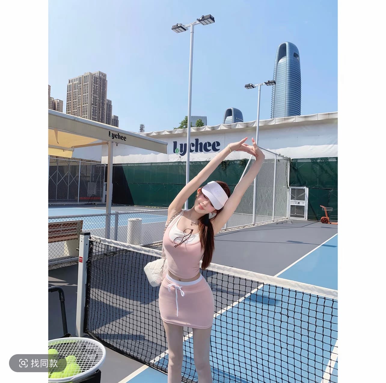 백조 er 빛 산소 소녀 슬림해 보이는 패션 세트 오픈 가디건 슬립 미니 스커트 긴 바지 세트 이미지 5