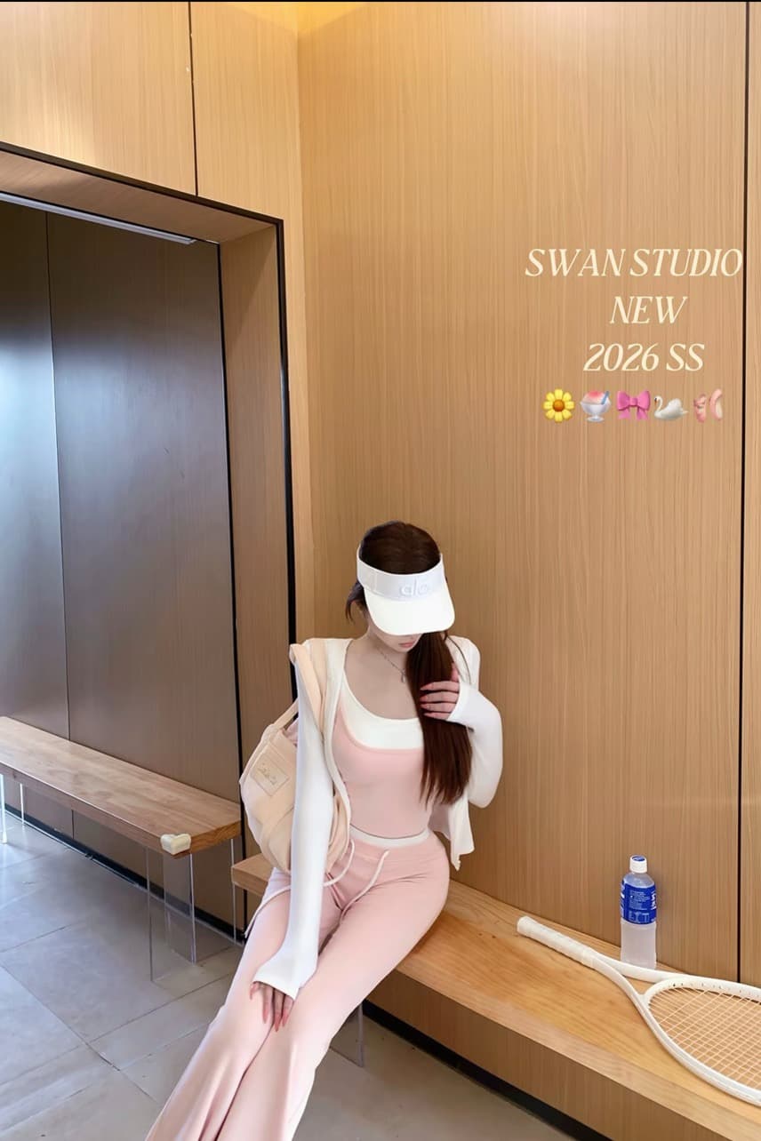 백조 er 빛 산소 소녀 슬림해 보이는 패션 세트 오픈 가디건 슬립 미니 스커트 긴 바지 세트 상세 이미지 2